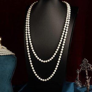 1920s Pearls Necklace Fashion Faux Pearls Gatsby Accessories Vintage Costume